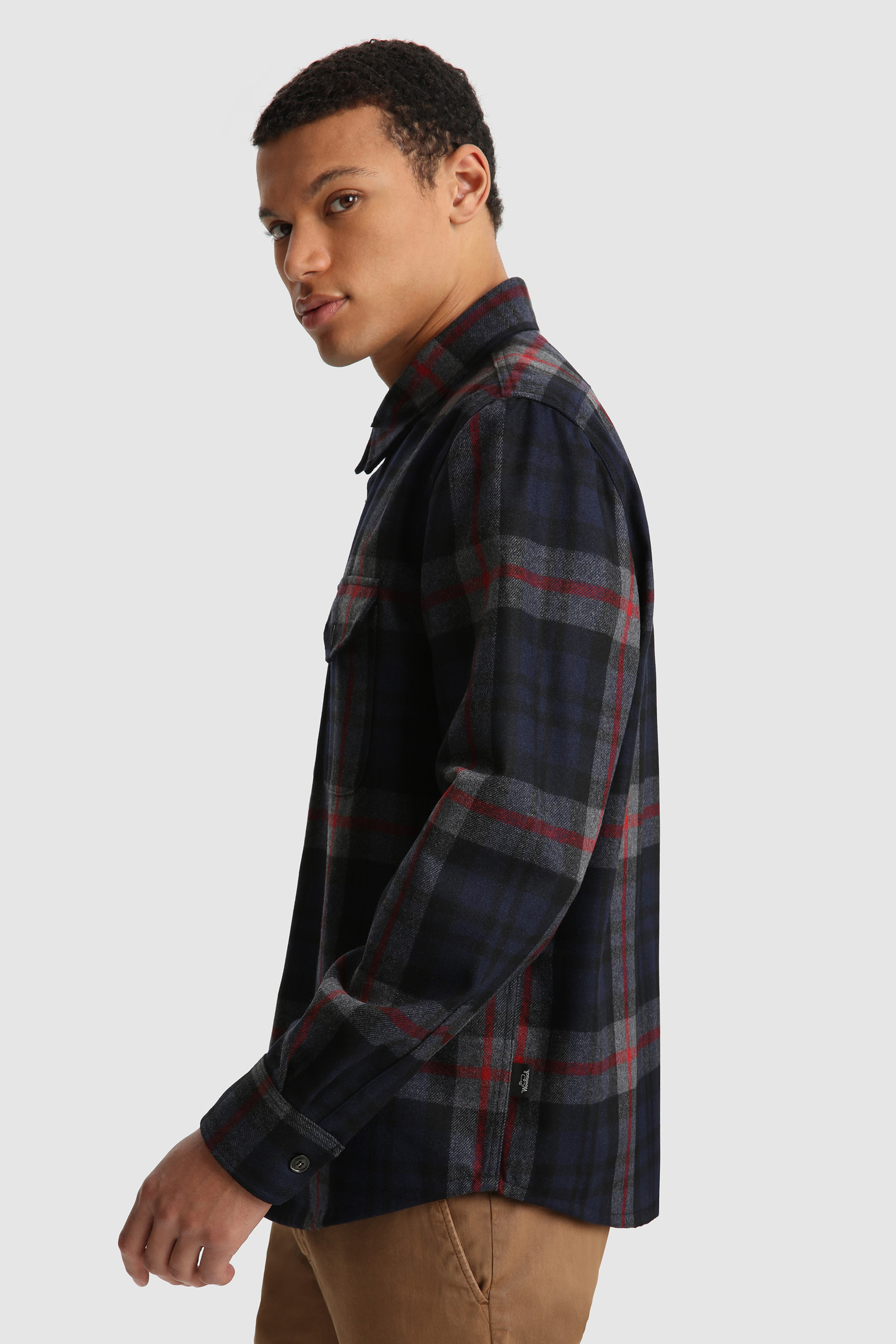 Oxbow Flannel Shirt - Made in Usa Blue photo 3 | Woolrich