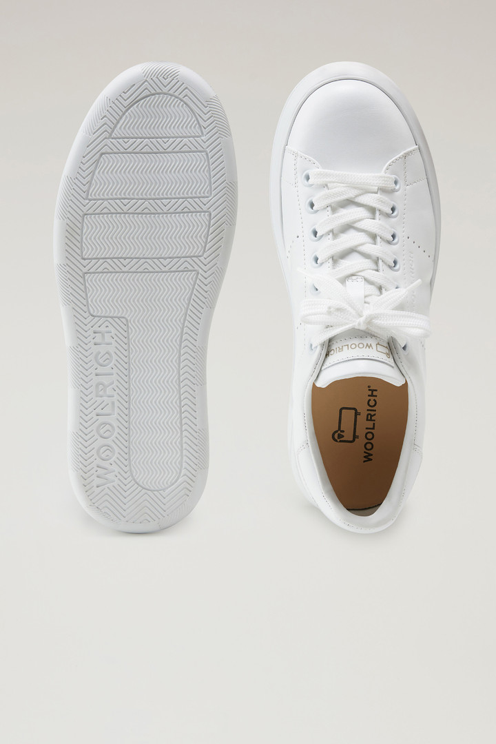Chunky Court Sneakers in Leather White photo 4 | Woolrich
