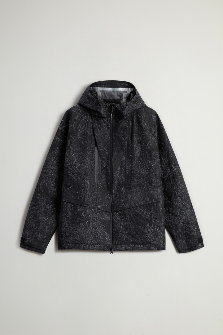 Jacke aus recyceltem dreilagigem Stoff mit topografischem Motiv by Todd Snyder Schwarz photo 6 | Woolrich