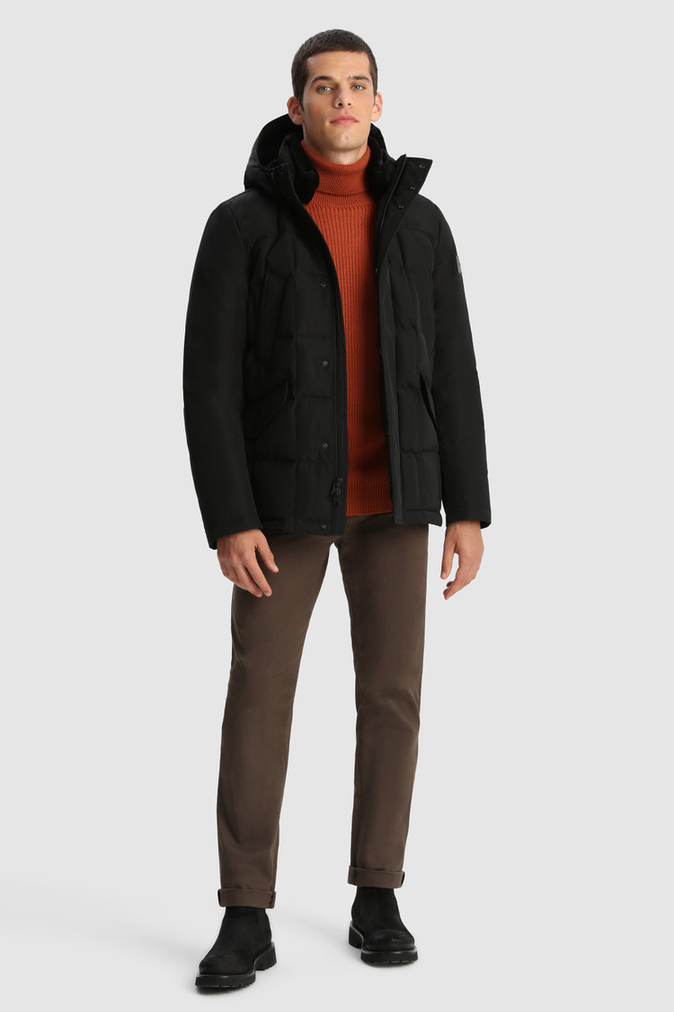 Wattierte Feldjacke Blizzard mit verdecktem Verschluss