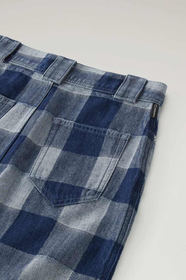 Minifalda de cuadros de tejido vaquero de puro algodón Azul photo 8 | Woolrich