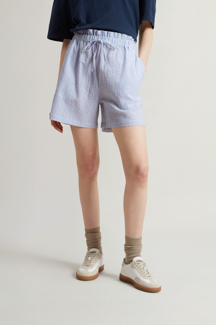 Short en coton seersucker Bleu photo 2 | Woolrich