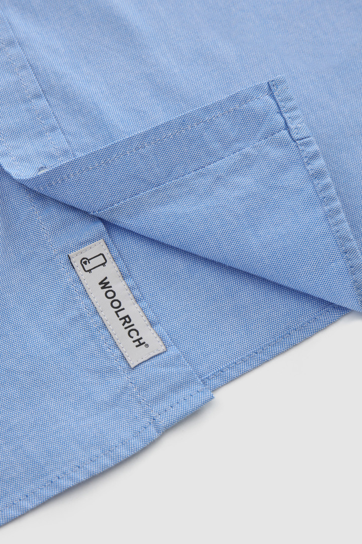 Boy's Button-Down Oxford Cotton Shirt Blue photo 5 | Woolrich
