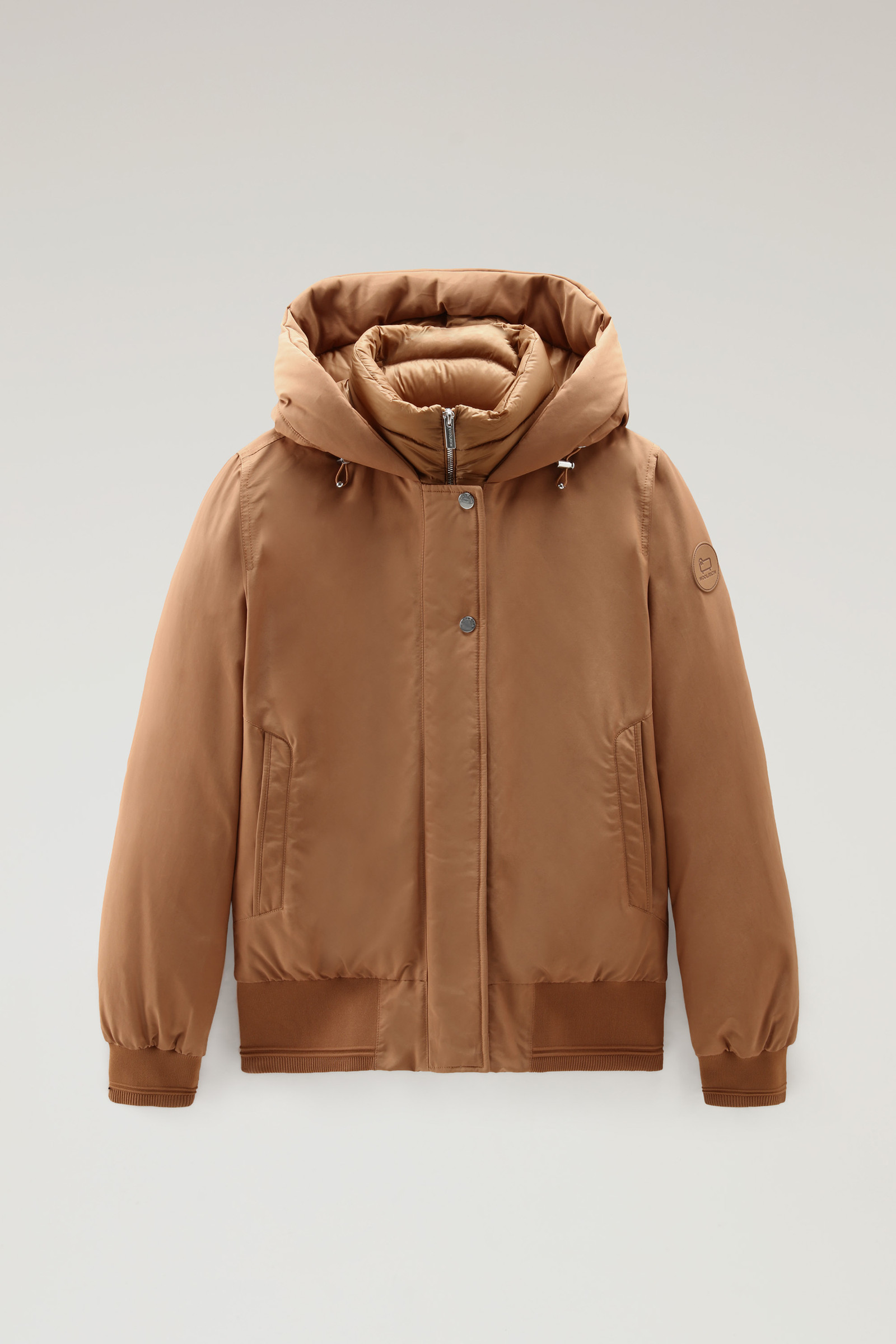 Weoka Bomber in Soft Ottoman Fabric Brown | Woolrich
