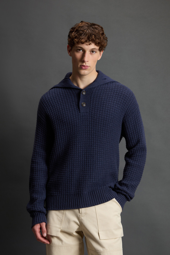 Maglione in misto lana vergine e cashmere by Todd Snyder Blu photo 1 | Woolrich