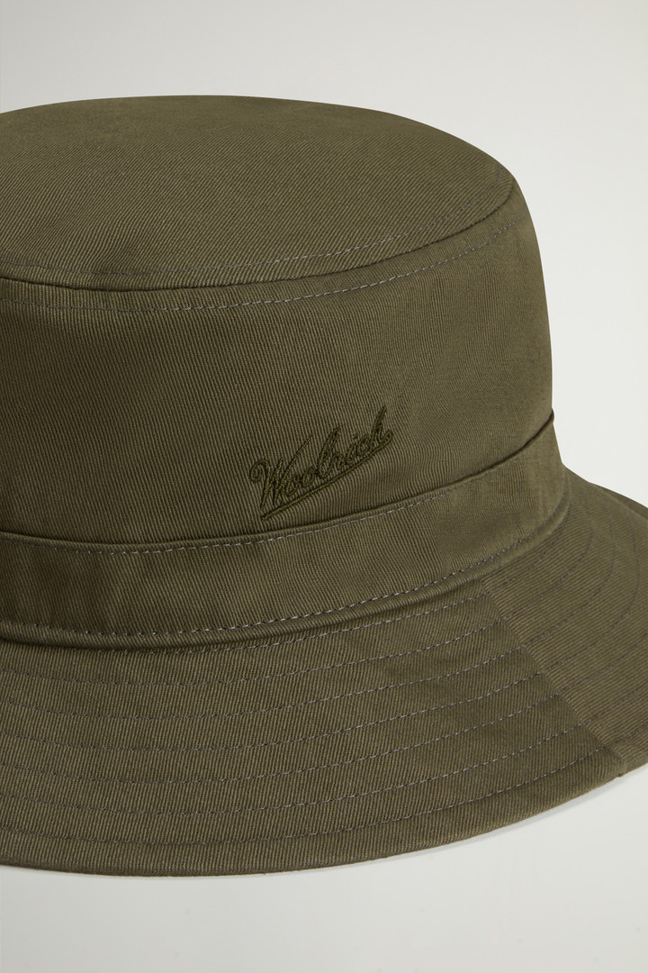 Cotton Twill Hat with Embroidered Logo Green photo 3 | Woolrich