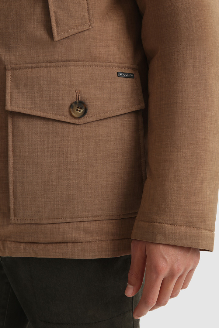 City Parka en tejido efecto lana de alto rendimiento