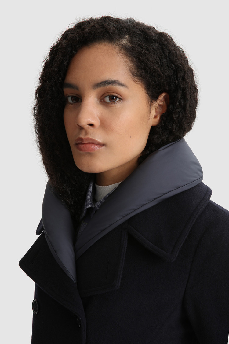 Trench-coat Kuna en laine mélangée italienne avec ceinture