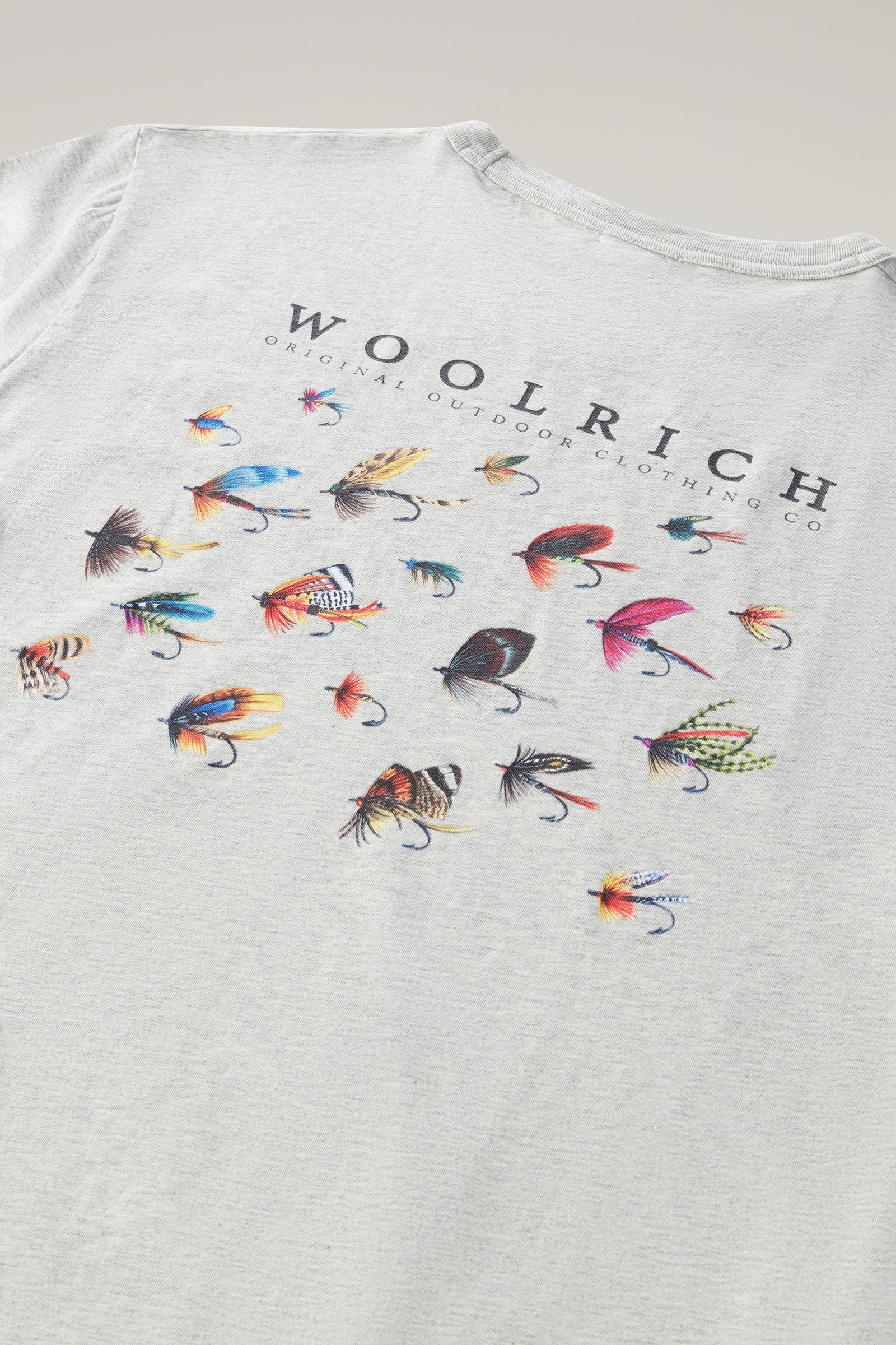 Lakeside T-shirt in Pure Cotton Jersey with Back Print Grey photo 7 | Woolrich