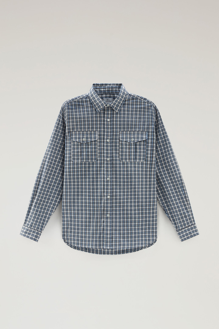 Pure Cotton Checked Shirt Blue photo 5 | Woolrich
