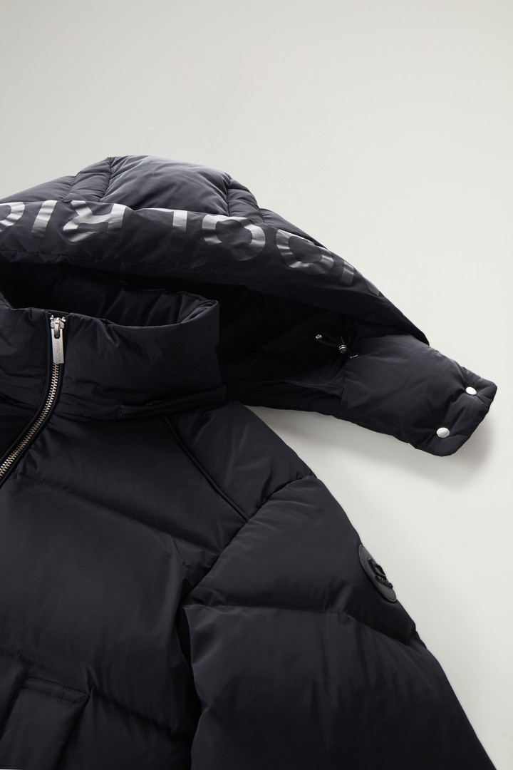 Short Alsea Down Jacket in Stretch Nylon with Detachable Hood Black photo 7 | Woolrich