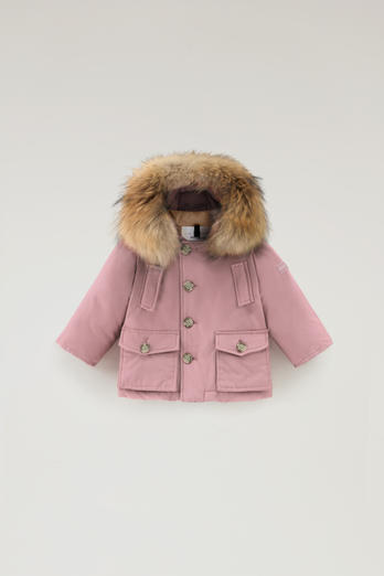Parka pour bébé en Ramar Cloth avec fourrure amovible Rose | Woolrich