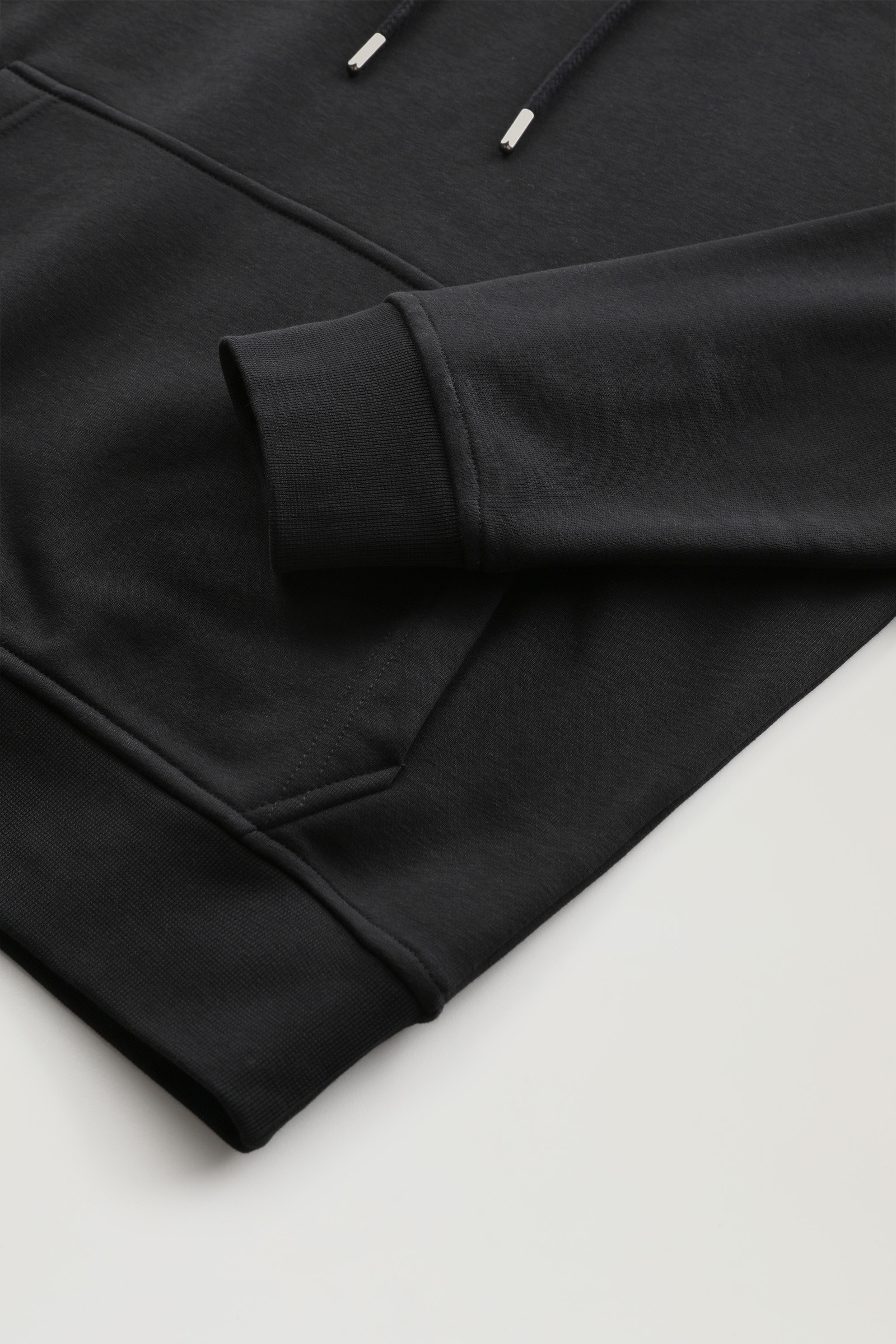 Sudadera con capucha unisex de algodón negro photo 8 | Woolrich