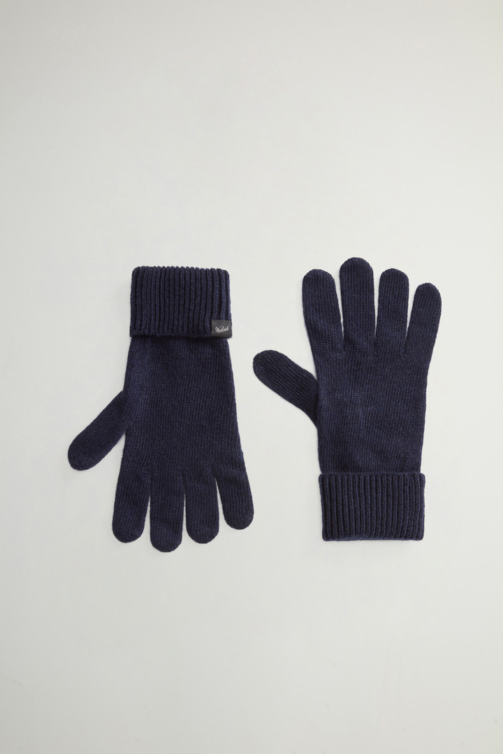 Merino Virgin Wool-Blend Gloves Blue photo 1 | Woolrich