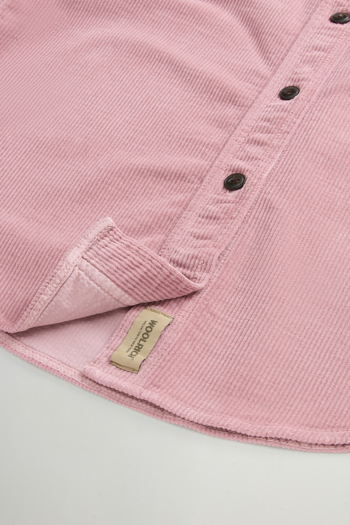 Chemise teinte en pièce en velours côtelé Rose photo 4 | Woolrich