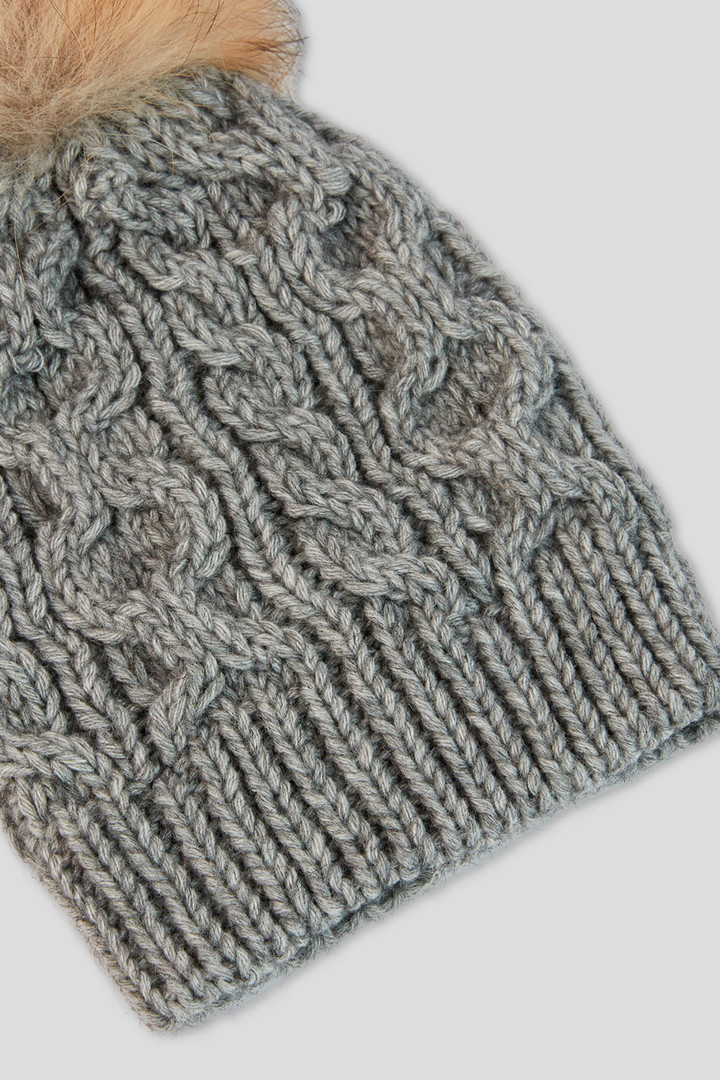 Girl Natural hat with pompon