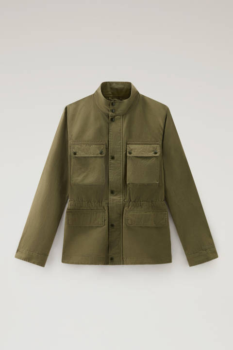 Field Jacket in Cotton-Linen Blend Green photo 2 | Woolrich