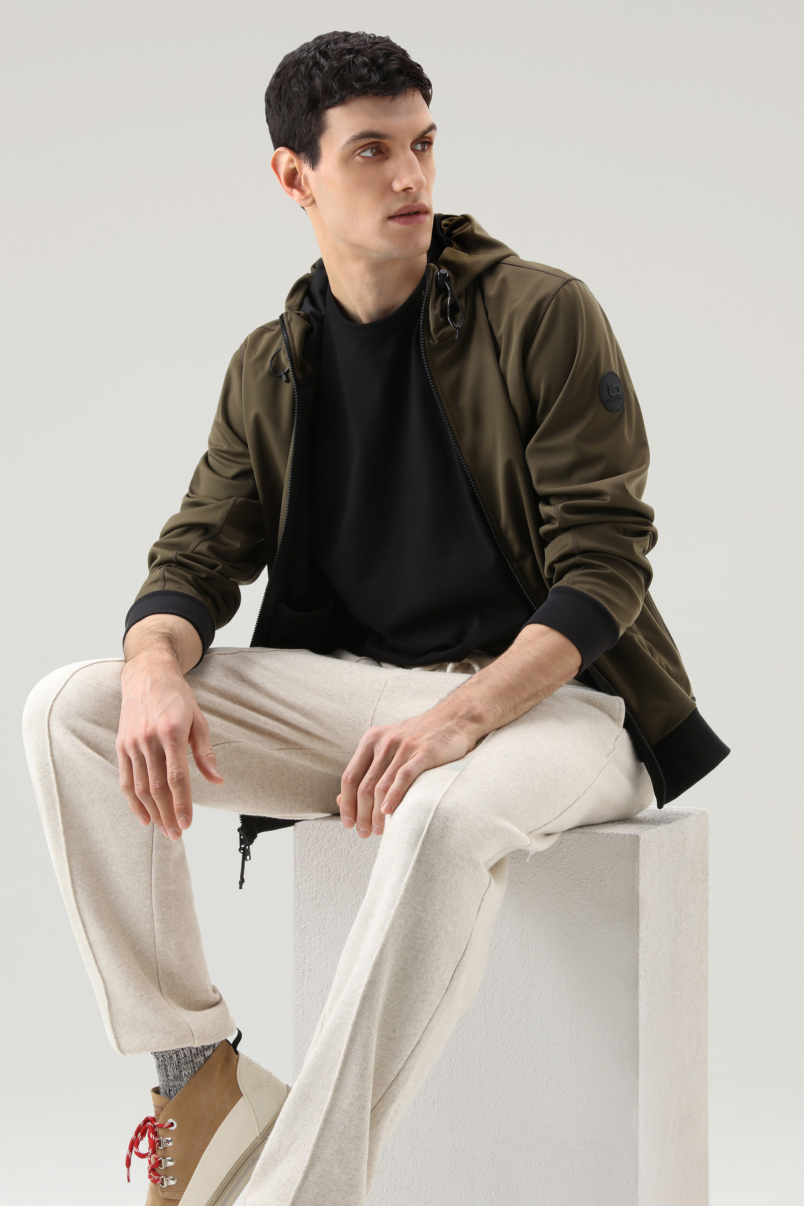 Schaf-T-Shirt aus reiner Baumwolle schwarz photo 4 | Woolrich