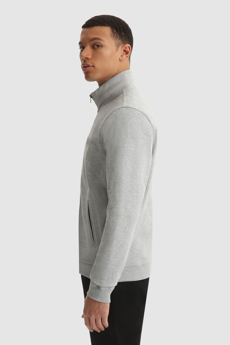 Felpa full-zip luxe con collo alto