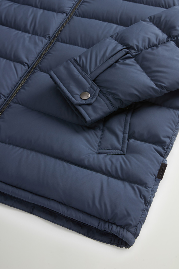 Lightweight Down Jacket in Microfiber Blue photo 8 | Woolrich