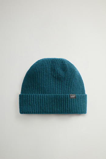 Beanie in Wool Blend Blue | Woolrich