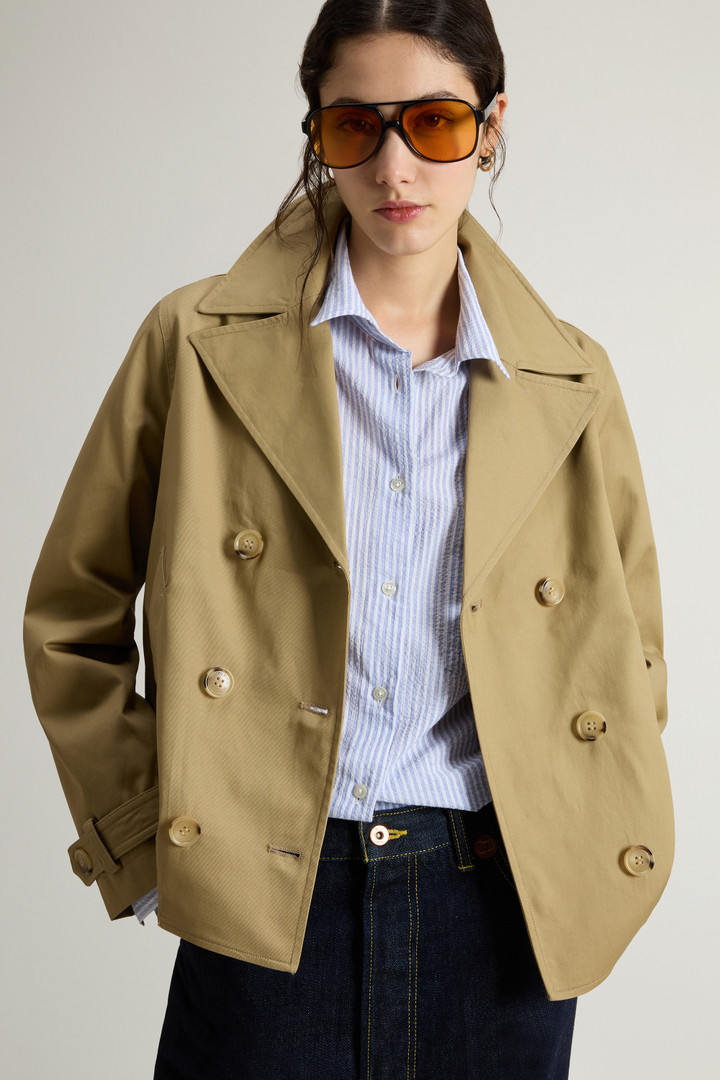 Pure Cotton Pea Coat Beige photo 4 | Woolrich