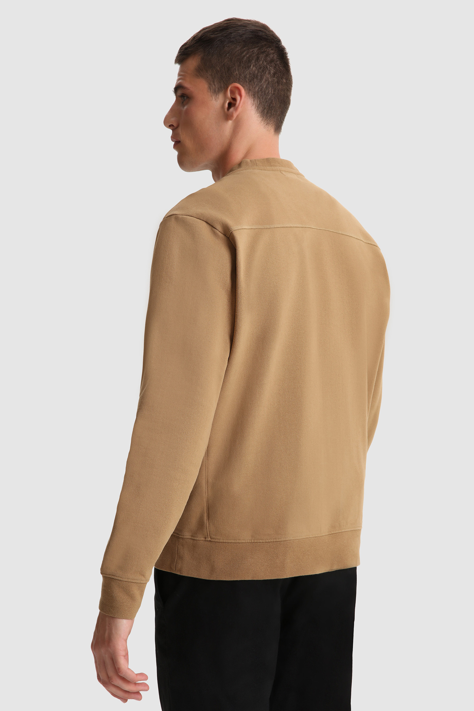 American Brushed Cotton Crewneck Sweatshirt Brown photo 4 | Woolrich