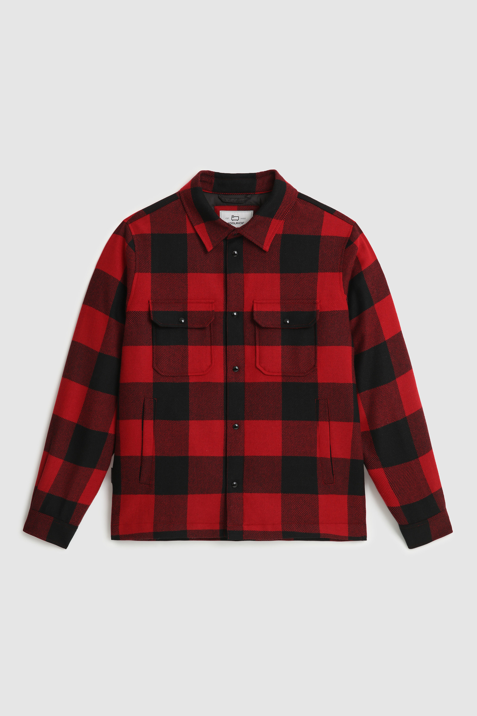 Alaskan Check Shirt in Italian Recycled Wool Red photo 7 | Woolrich