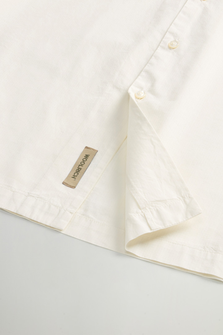 Garment-Dyed Pure Cotton Pima Ripstop Shirt White photo 7 | Woolrich