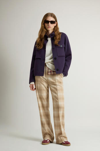 Wool-Blend Jacket Purple | Woolrich