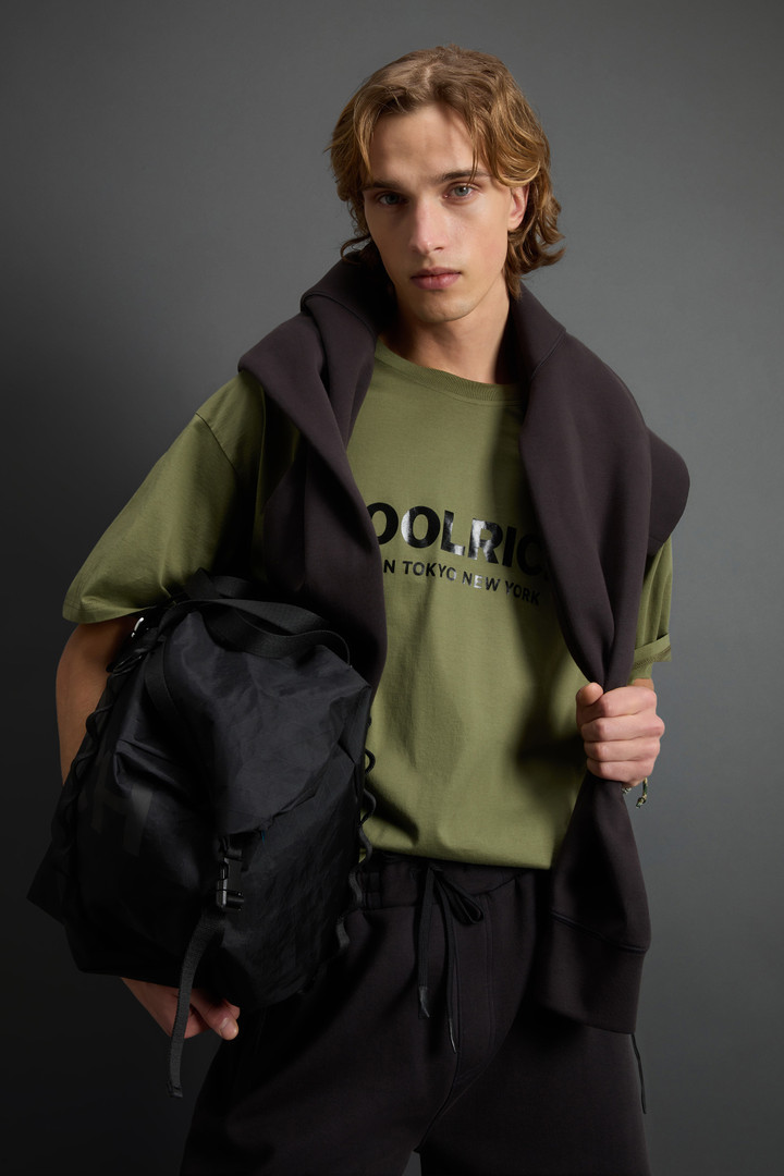 Pure Cotton T-Shirt with Logo by Todd Snyder Green photo 4 | Woolrich