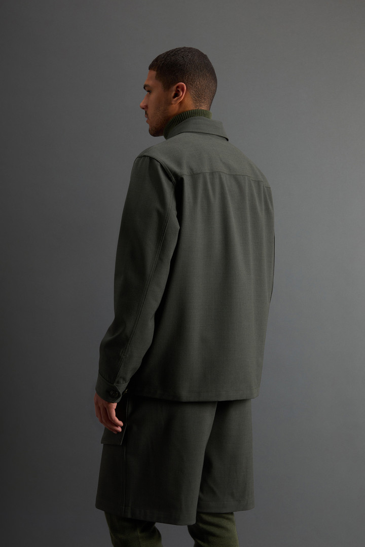 Stretch Wool Overshirt by Todd Snyder Green photo 3 | Woolrich