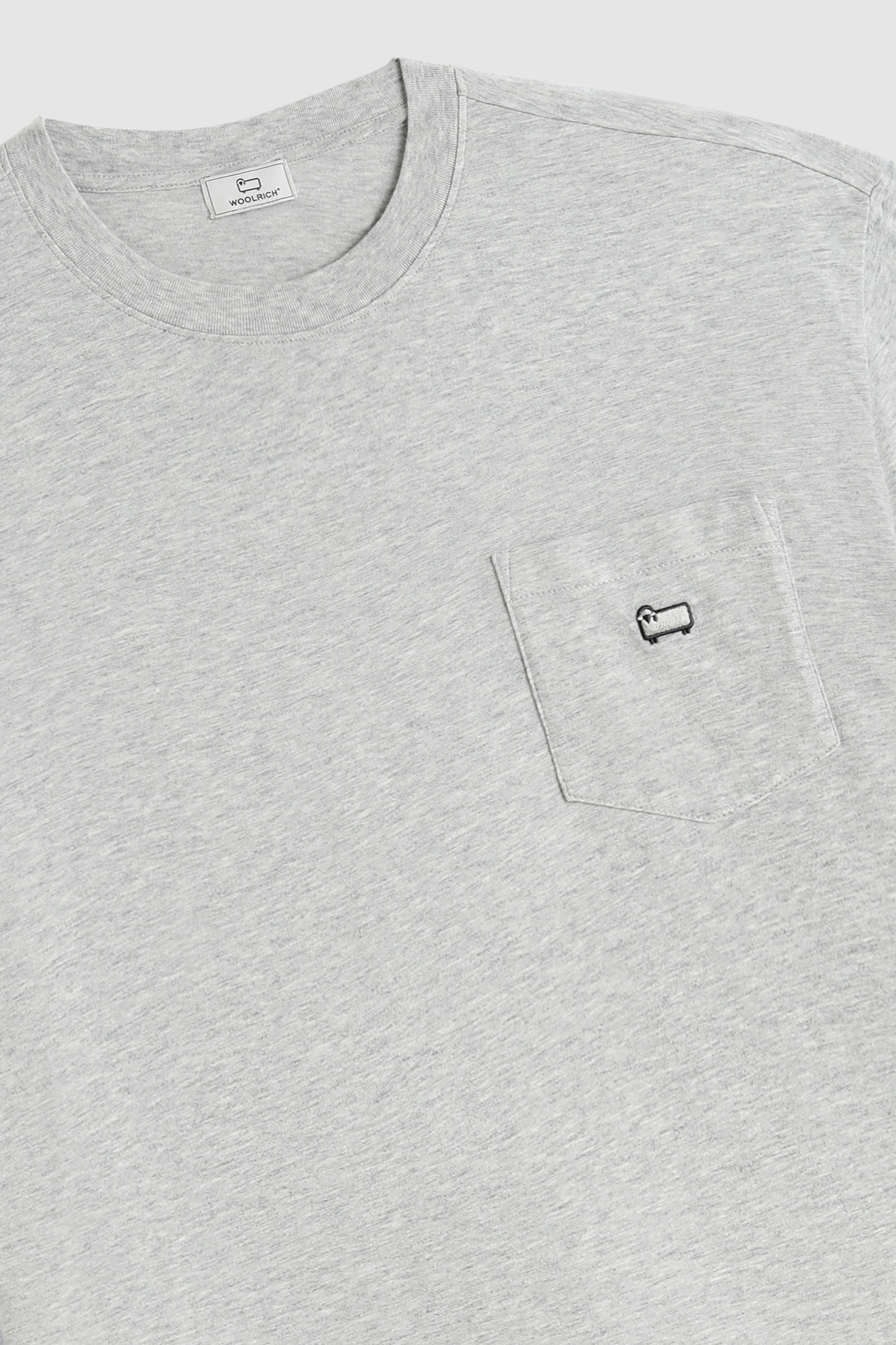 T-Shirt with Chest Pocket Grey photo 5 | Woolrich