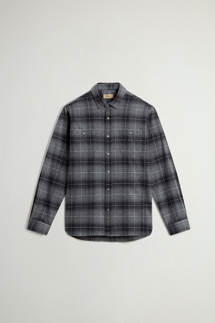 Pure Cotton Flannel Checked Shirt Gray photo 1 | Woolrich