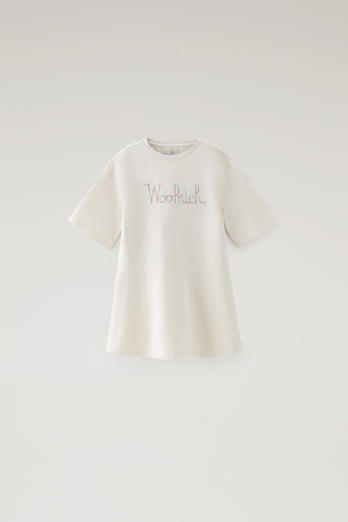 Girls' Fleece Cotton Summer Dress White | Woolrich