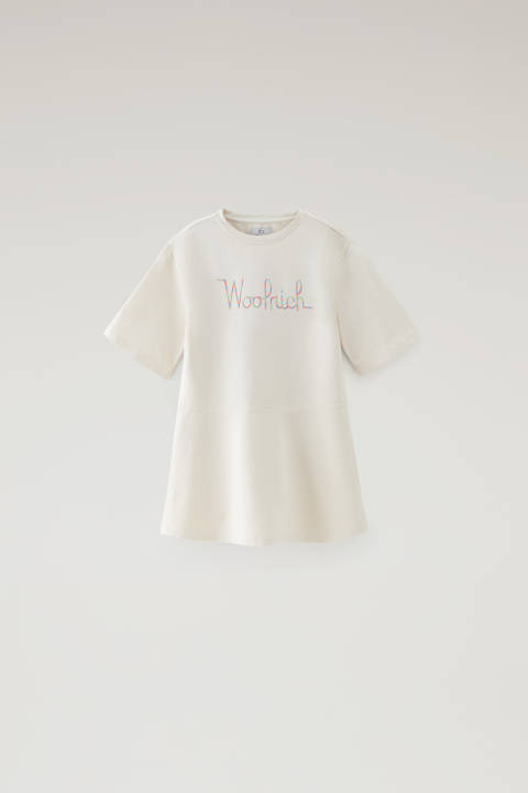 Sommerkleid aus Baumwollfleece für Mädchen Weiß | Woolrich
