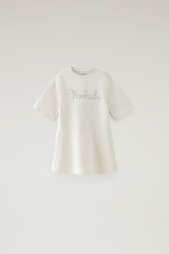 Sommerkleid aus Baumwollfleece für Mädchen Weiß photo 1 | Woolrich