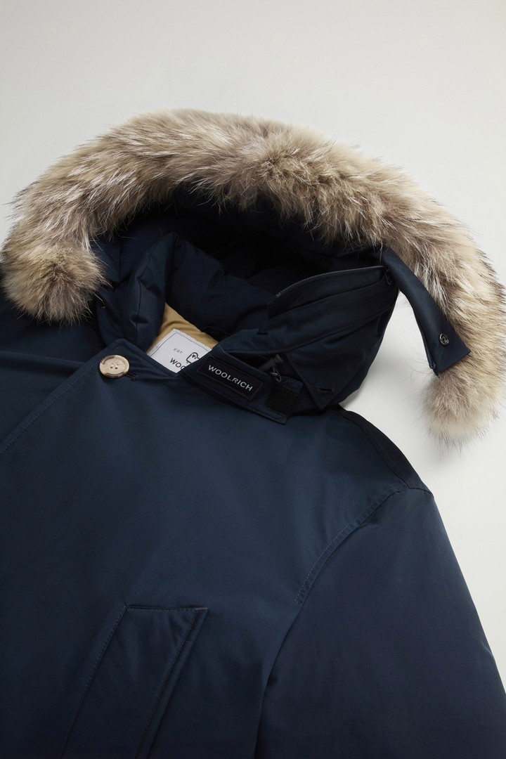 Men's Arctic Anorak in Ramar Cloth with Detachable Fur blue