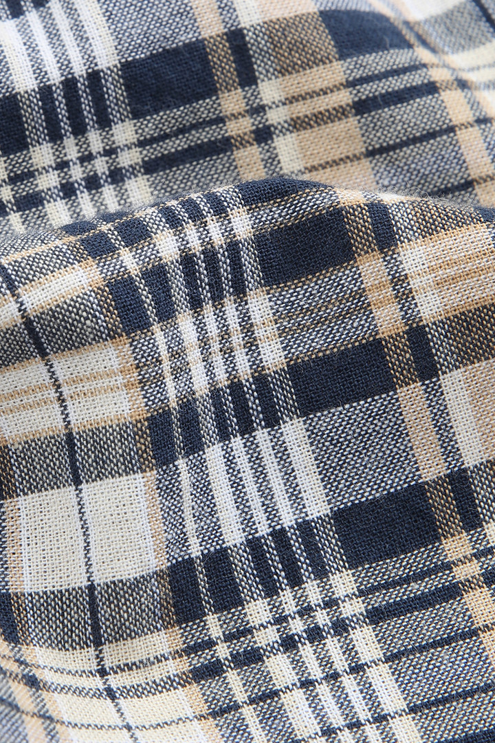 Cotton Shirt with Capped Sleeves Blue photo 8 | Woolrich