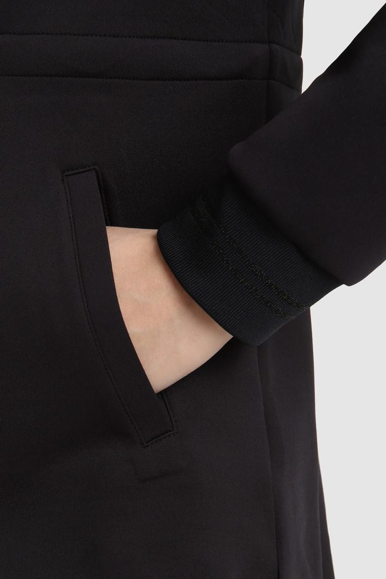 Sweat à capuche zippé en coton stretch