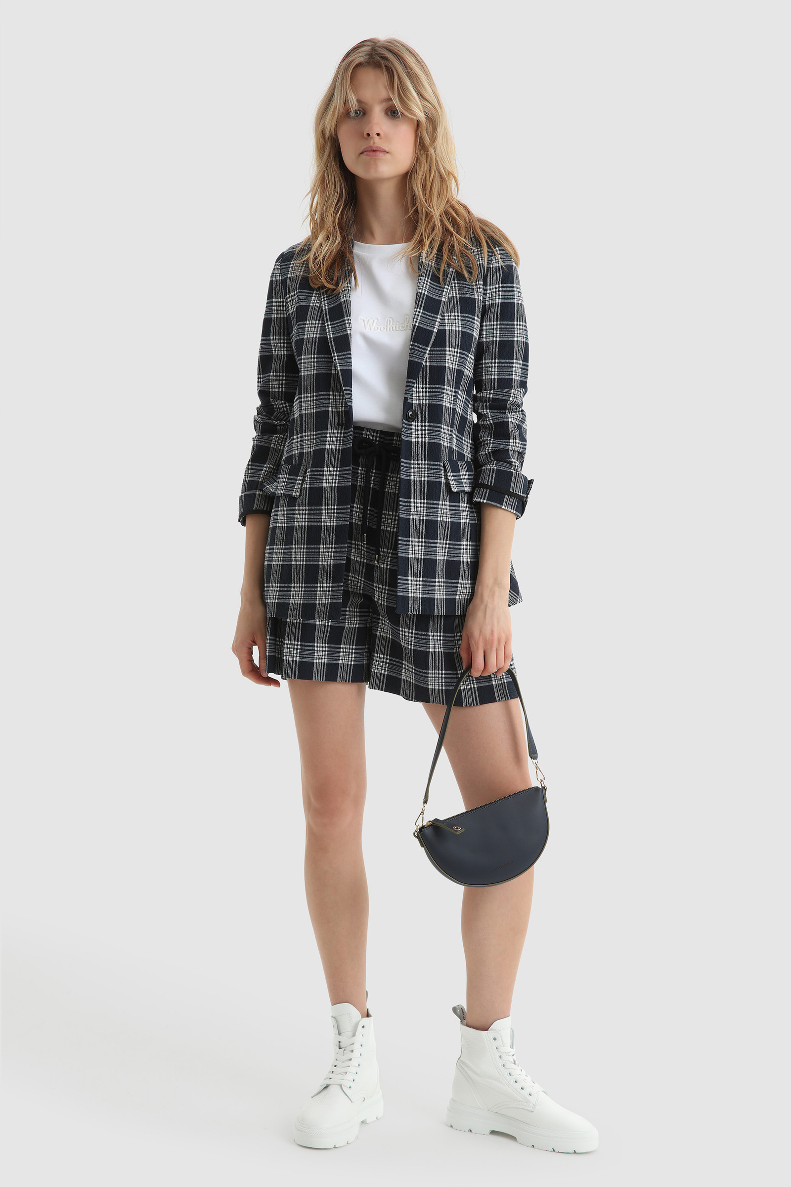 Seersucker Cotton Blazer Blue photo 2 | Woolrich