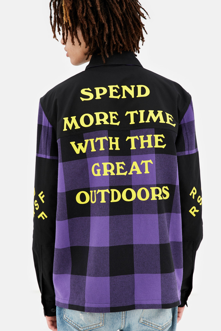 Woolrich x RSF surchemise avec motif Buffalo Check