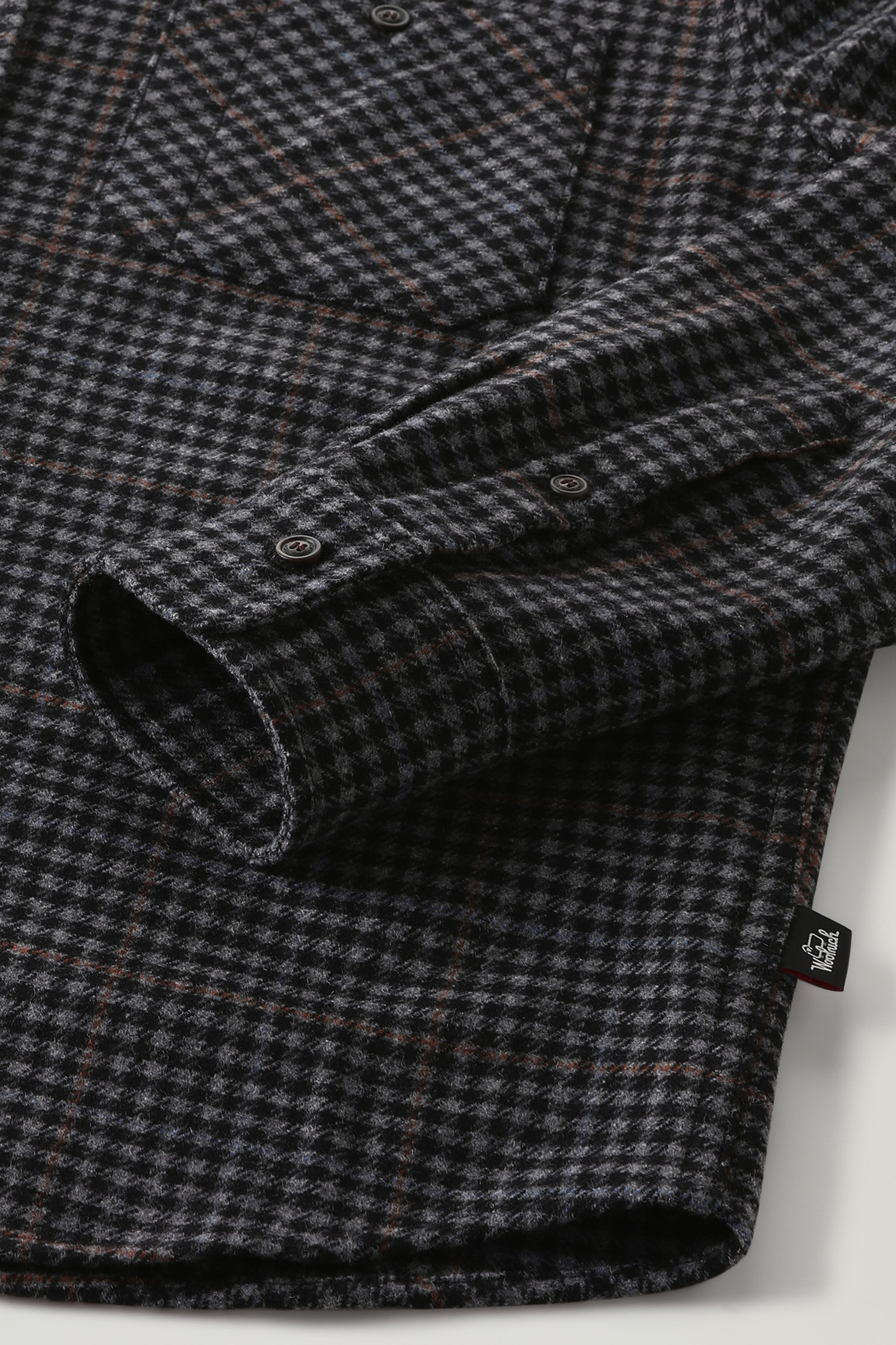 Wool Blend Trout Run Plaid Flannel Shirt Grey photo 3 | Woolrich