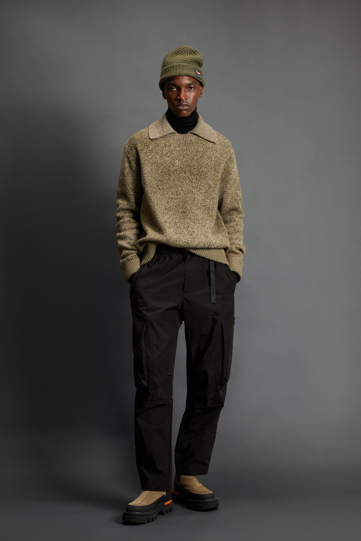 Sweater in Pure Virgin Wool with Jacquard Detailing by Todd Snyder Green photo 2 | Woolrich