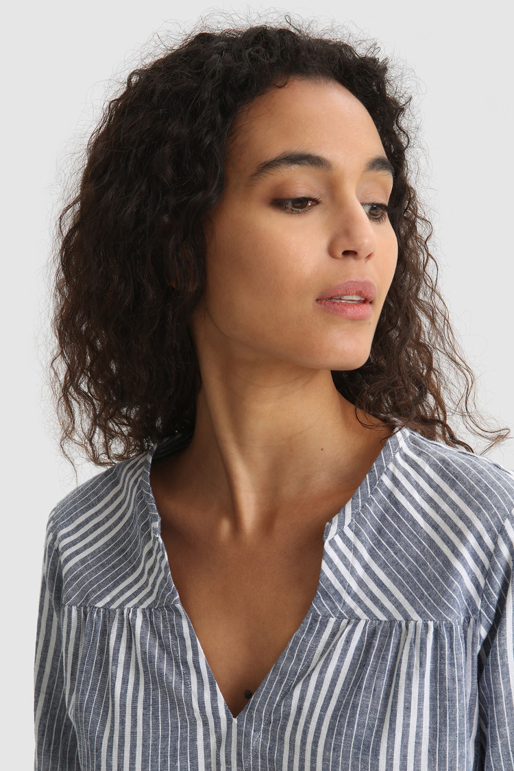 Blouse van katoen-linnenmix