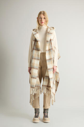 Hooded Cape Scarf in Alpaca, Mohair and Virgin Wool Multicolor | Woolrich