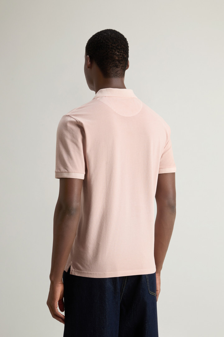 Garment-Dyed Mackinack Polo in Stretch Cotton Piquet Pink photo 3 | Woolrich