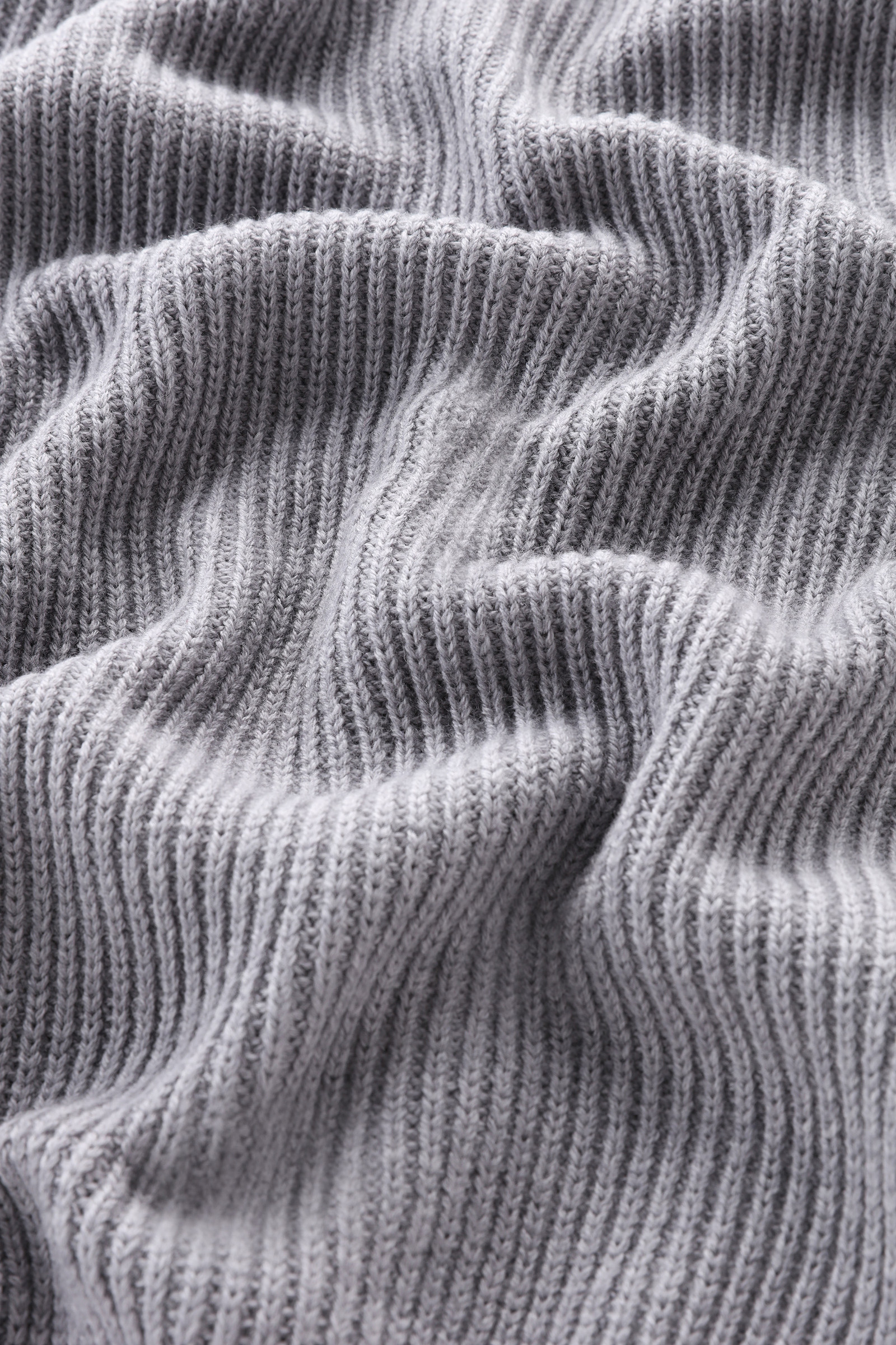 Ribbed Cardigan Sweater in Pure Virgin Merino Wool Grey photo 8 | Woolrich