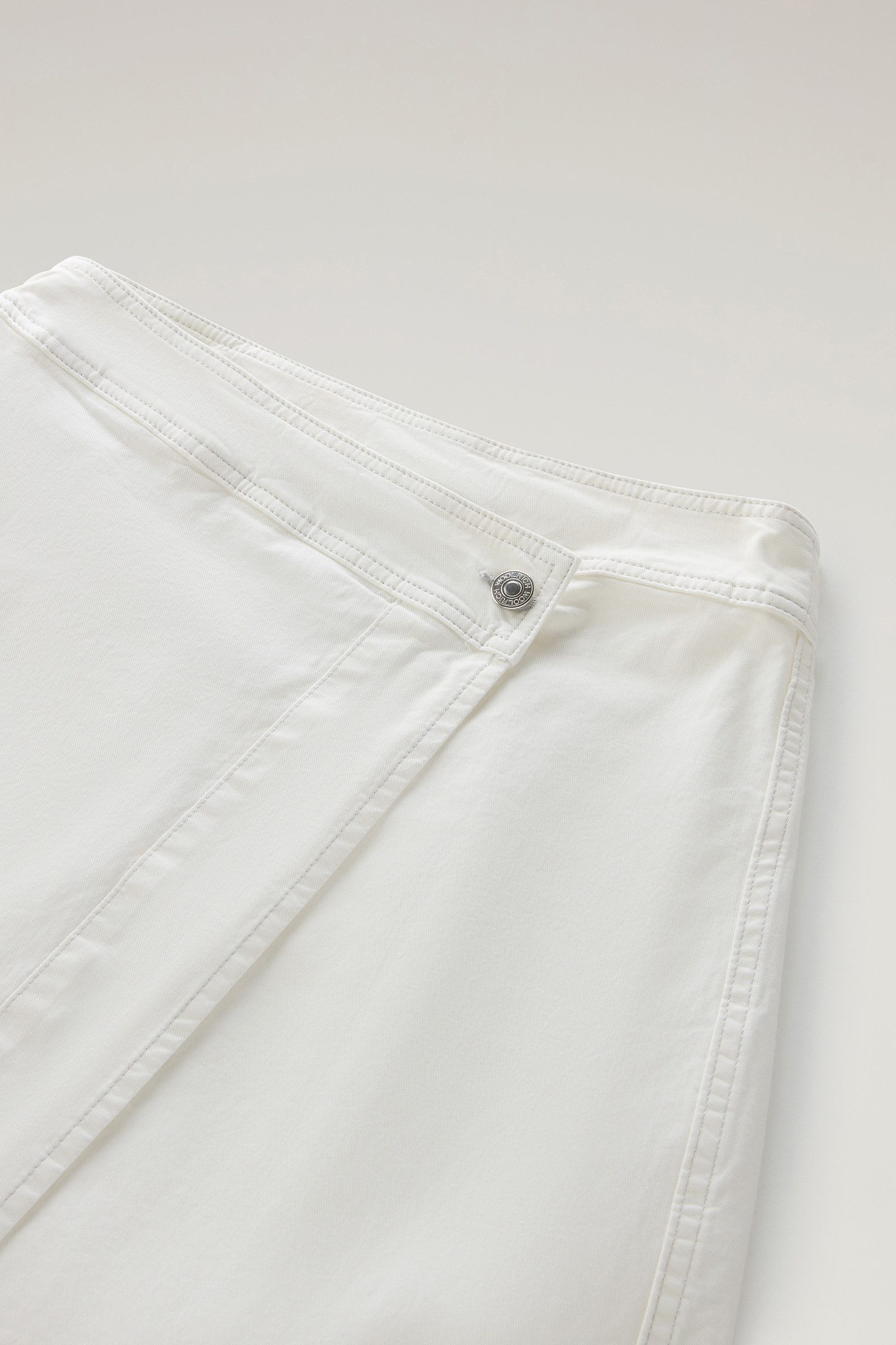 White cotton clearance twill wrap skirt