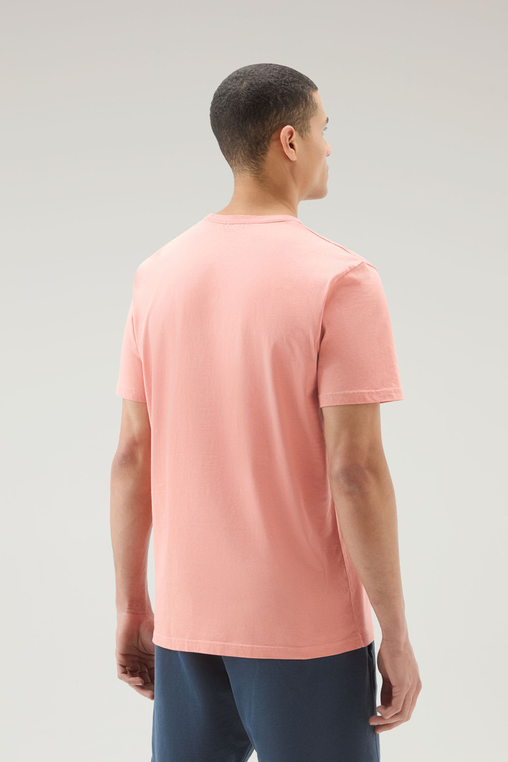 Pure Cotton Embroidered T-Shirt Pink photo 3 | Woolrich